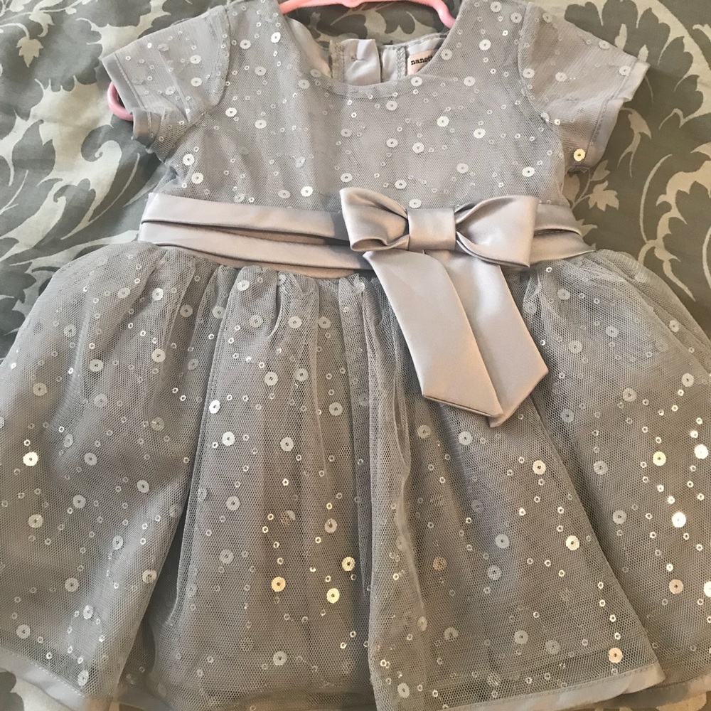 Silver dress with shoes